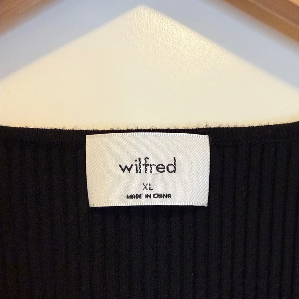 Wilfred Black Ribbed Button-Front Tank Top - Picture 2 of 5